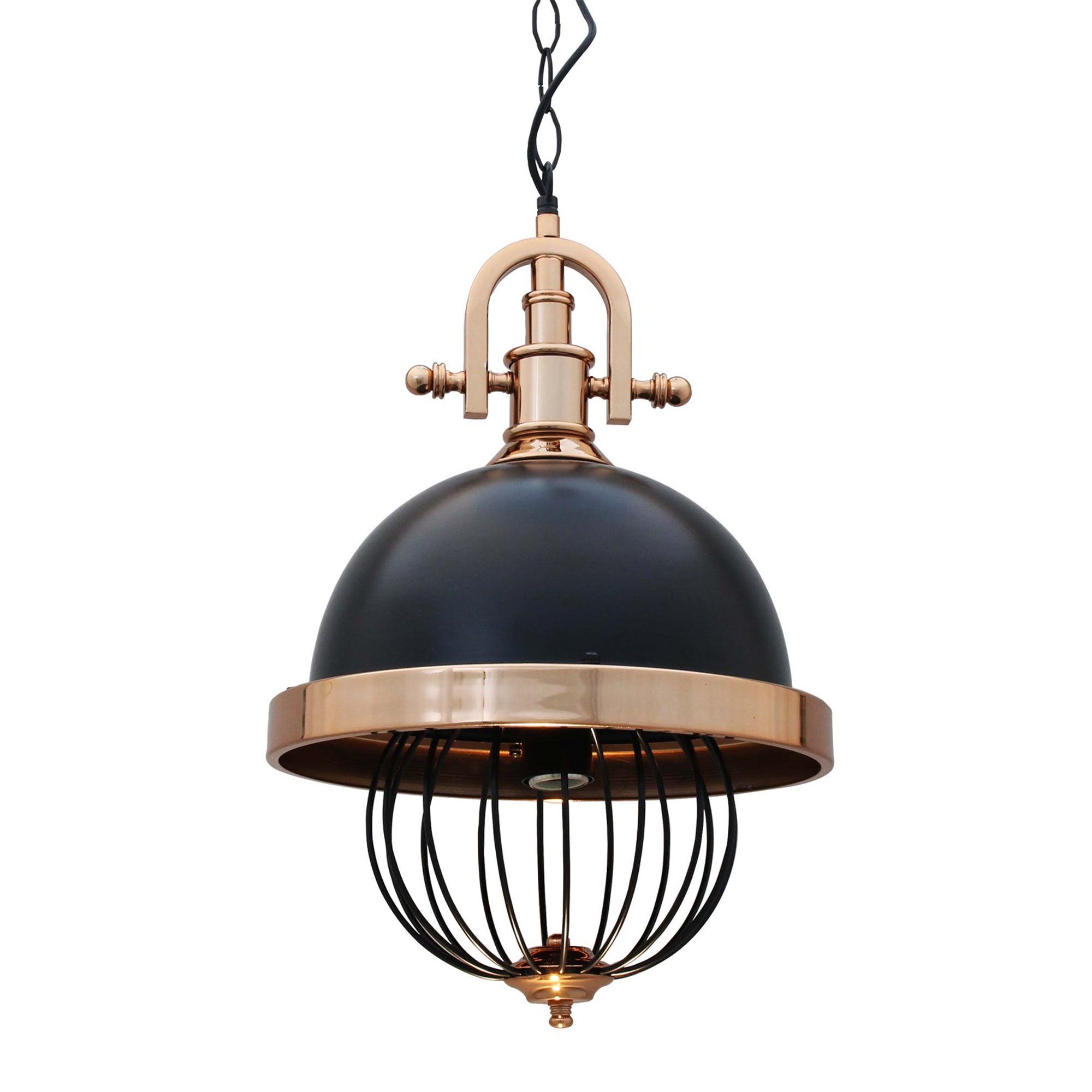 Pendelleuchte Richae Wohnzimmerlampe Hängelampe 35cm E27 Pendelleuchte Schwarz