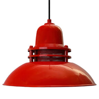 Pendelleuchte Bamyum Hängelampe Rot Metall Ø34 cm E27 Retro Lampe