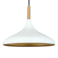 Pendentif lampe lumineuse I Champion I bois &Oslash; 35 cm métal E27 lampe suspendue