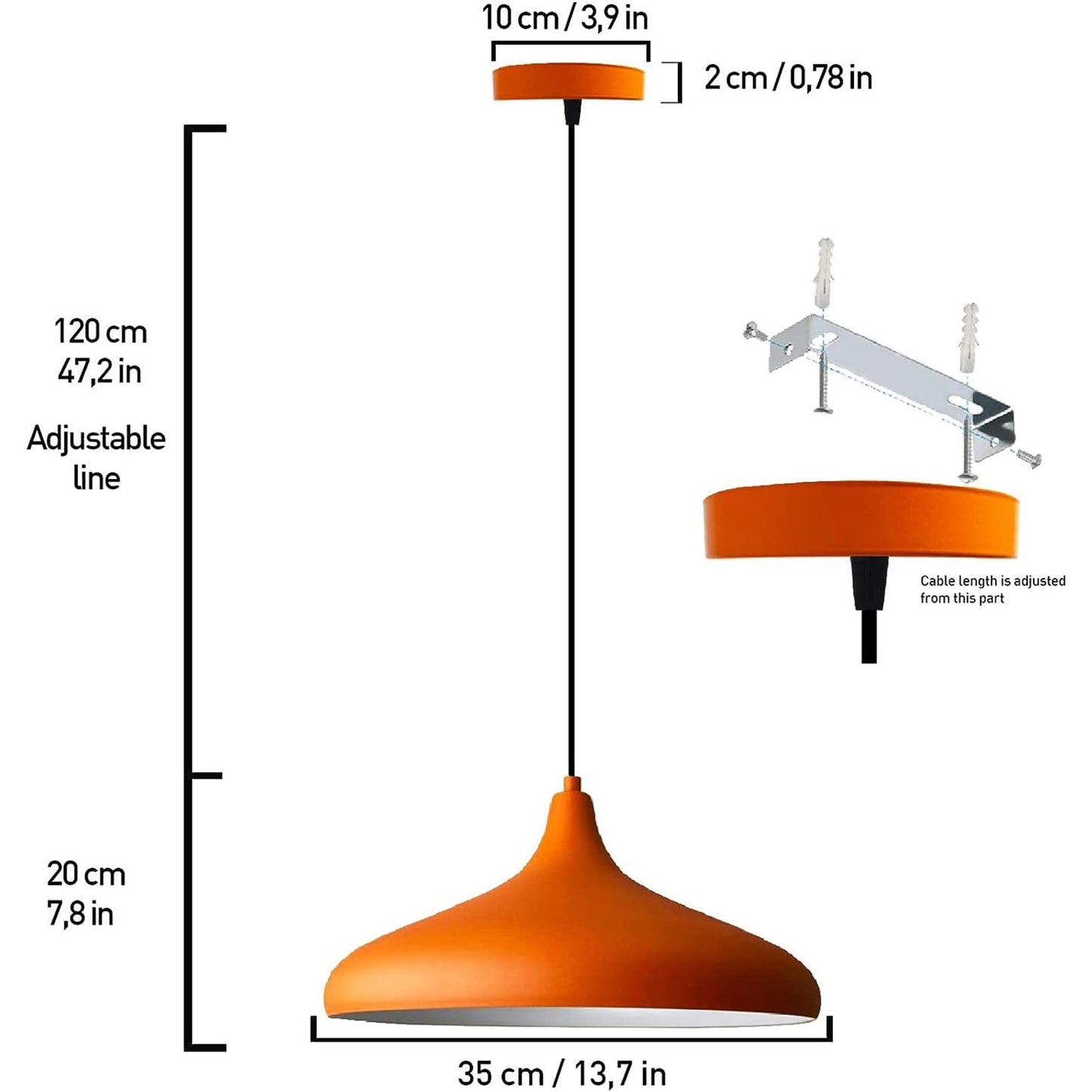 Pendelleuchte Metall Lampe I Champion I Holz Ø35 cm Metall E27 Hängelampe