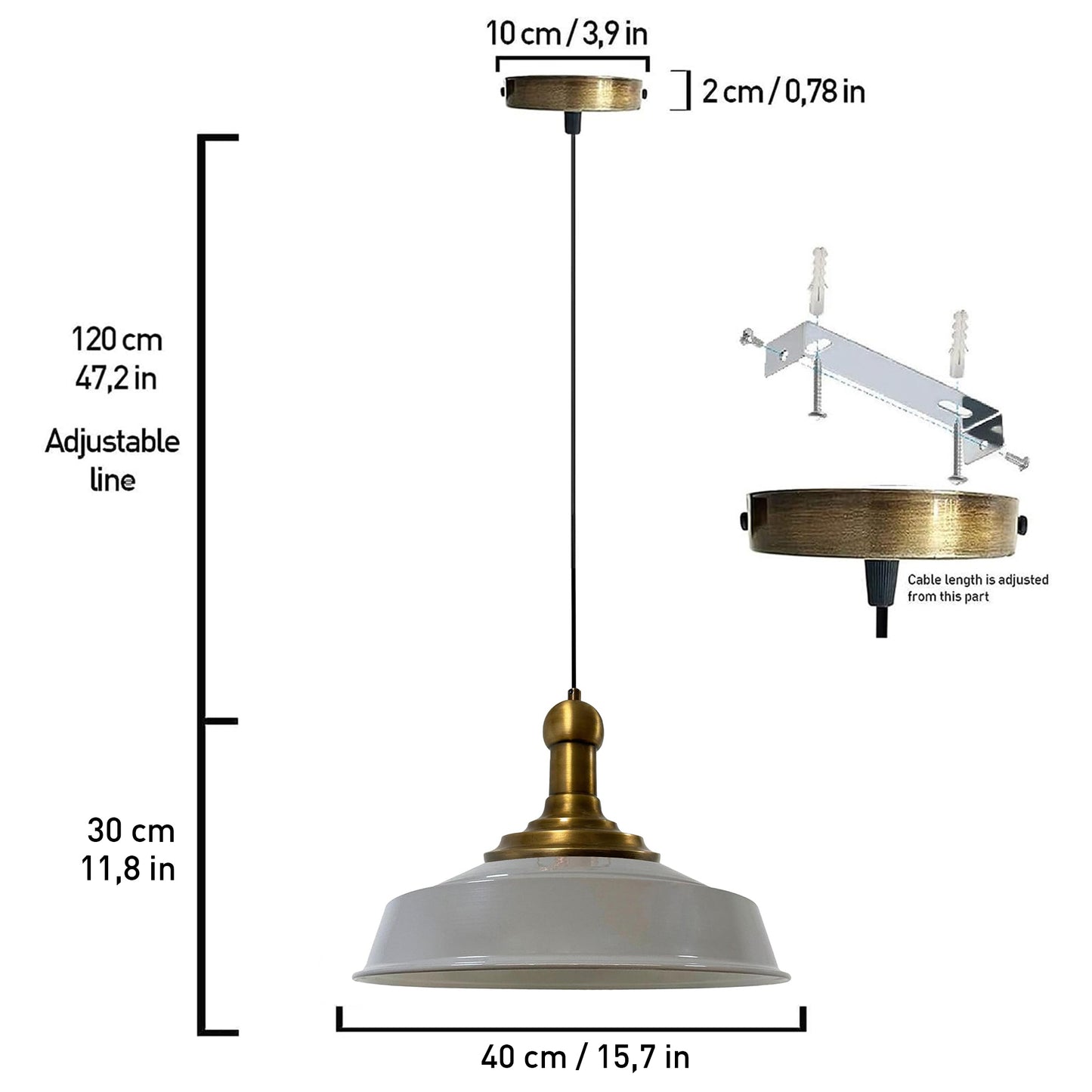 Lampada a sospensione tavolo da pranzo cucina vintage,