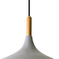 Pendentif lampe lumineuse I Champion I bois &Oslash; 35 cm métal E27 lampe suspendue