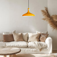 Pendelleuchte Champion aus Holz und Metall, 35 cm Hängelampe