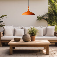 Pendelleuchte Champion aus Holz und Metall, 35 cm Hängelampe