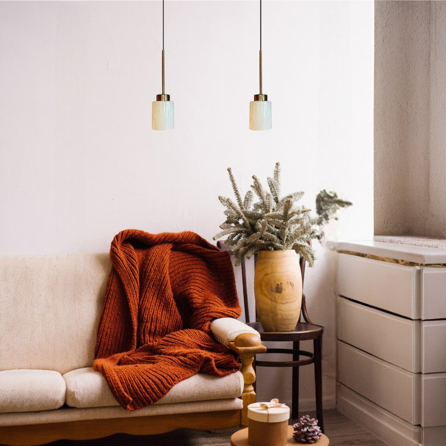 Pendelleuchte Pendelleuchte Tiny Glas Ø9 cm, Retro Hängelampe