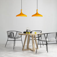 Pendelleuchte Champion aus Holz und Metall, 35 cm Hängelampe