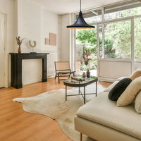 Pendelleuchte Adash Pendelleuchte Schwarz, 1 Flammige Metall Hängelampe Ø26 cm