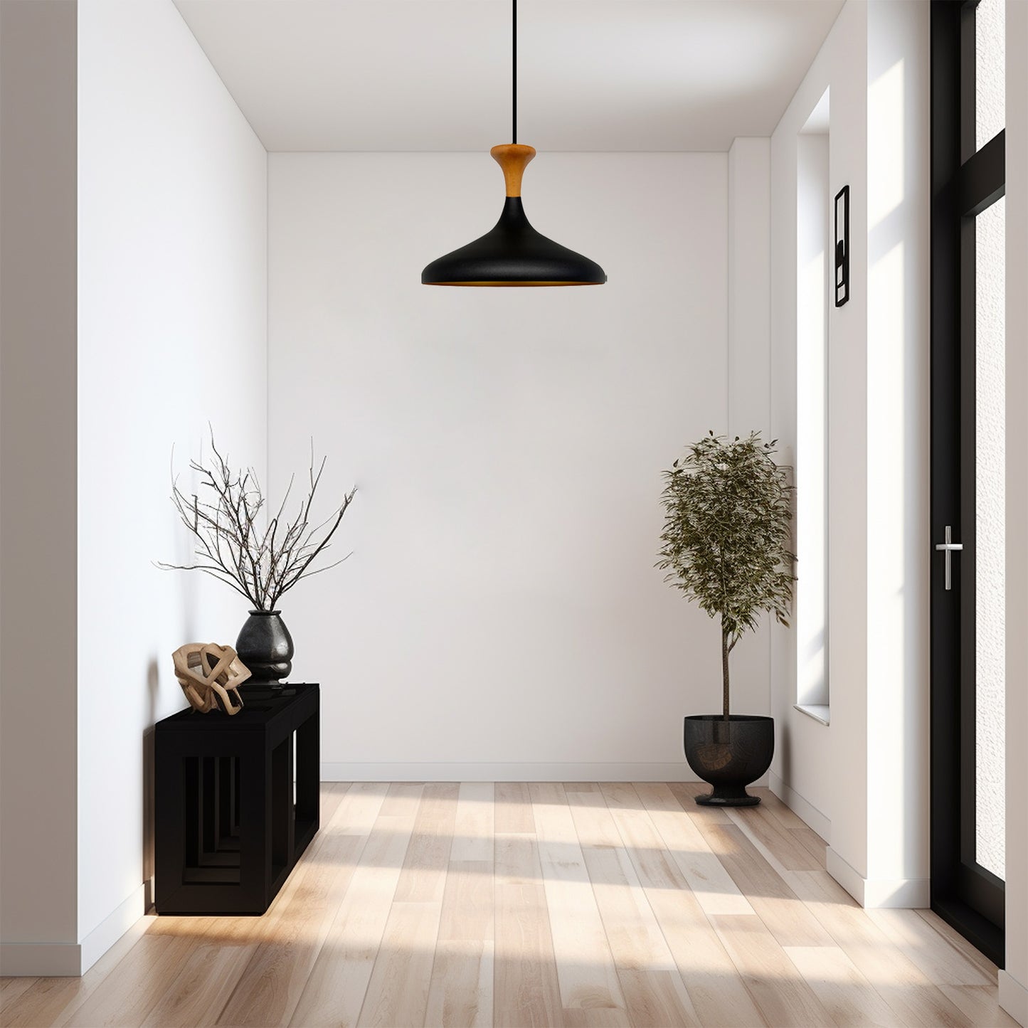 Pendelleuchte Champion Pendelleuchte aus Holz, 35 cm Hängelampe Metall E27