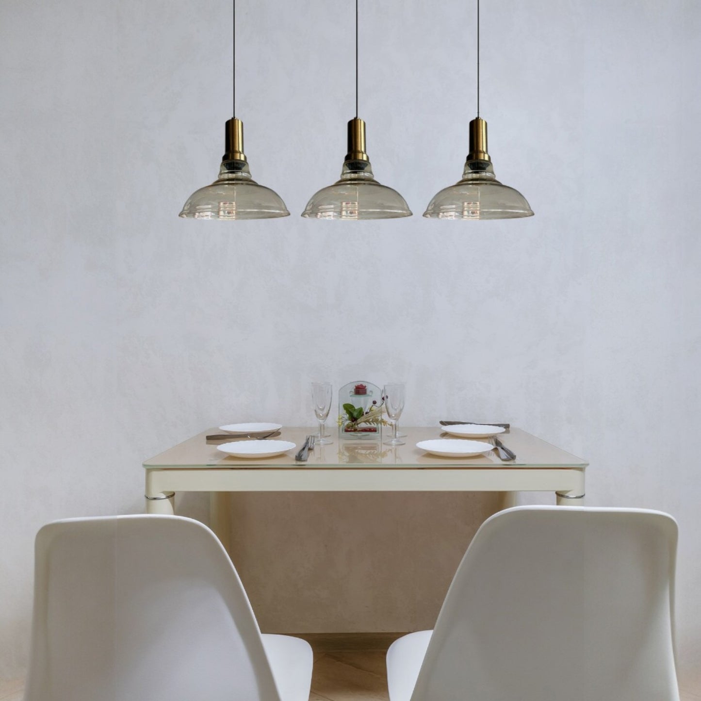 Pendelleuchte Vishi Einzelner Glas-Kronleuchter Trio Retro Pendelleuchte