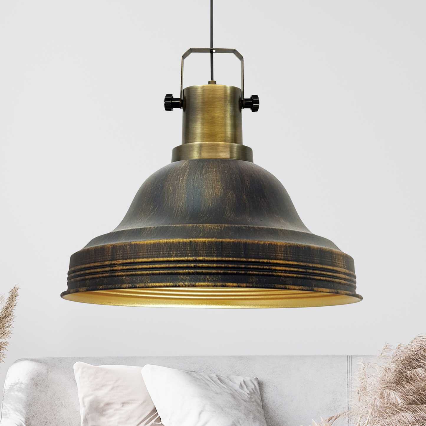 Pendelleuchte Asletl Hängelampe Industrial aus Metall Ø40 cm, Pendelleuchte Esstisch