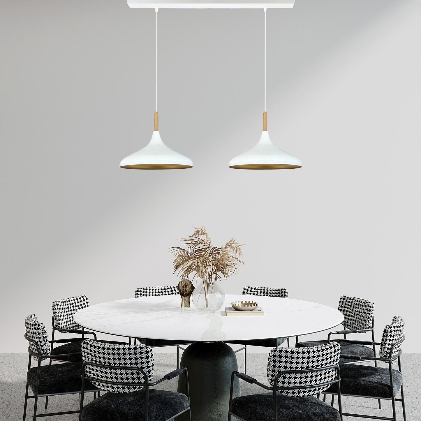 Pendelleuchte Champion Doppelter Kronleuchter Holz Metall Modern Pendelleuchte