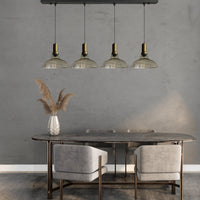 Pendelleuchte Vishi Einzelner Glas-Kronleuchter Trio Retro Pendelleuchte