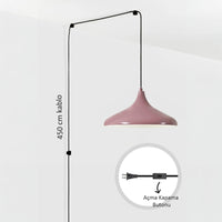 Bamyum Champion Metall mit 450 cm Kabel Schalter EU Stecker, Hängelampe