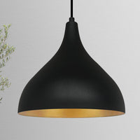 Lampe suspendue en métal noir