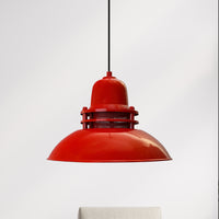 Pendelleuchte Bamyum Hängelampe Rot Metall Ø34 cm E27 Retro Lampe