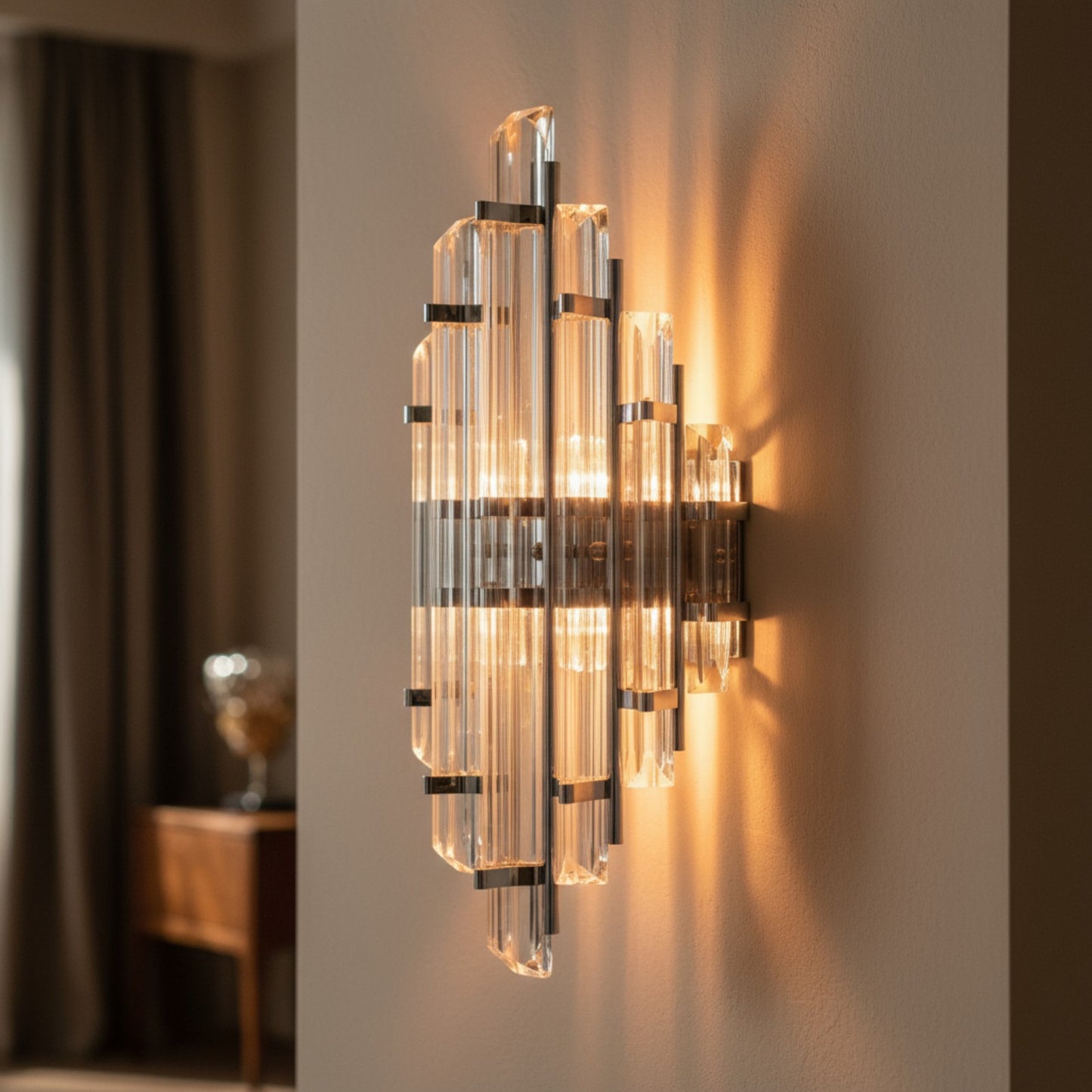 Applique d'intérieur métal & verre