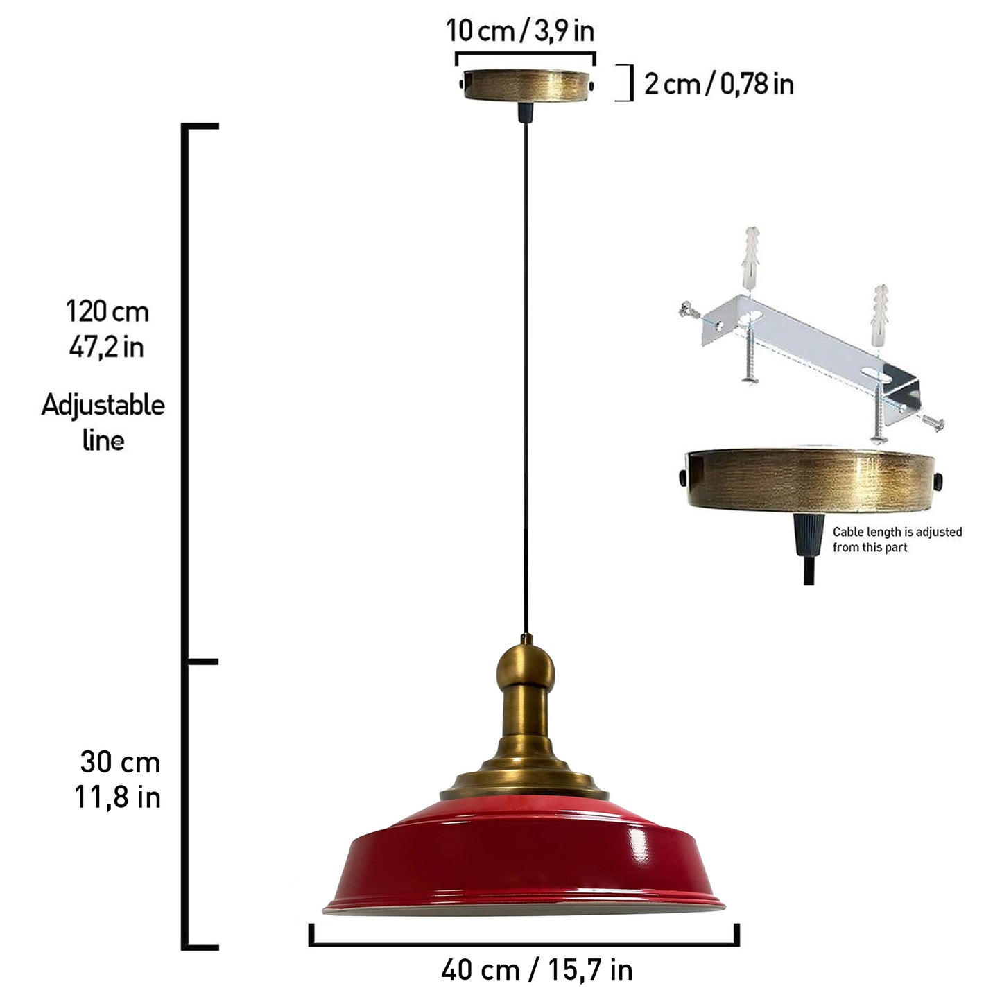 Lampada a sospensione tavolo da pranzo cucina vintage,