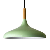 Pendentif lampe lumineuse I Champion I bois &Oslash; 35 cm métal E27 lampe suspendue