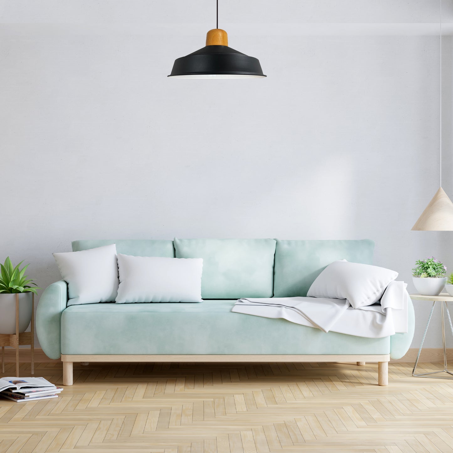 Pendelleuchte Hängelampe Industrial Schwarz Weiß Metall, Ø40cm, E27, Vintage Lampe