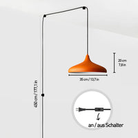 Pendelleuchte Champion Pendelleuchte mit Stecker 35 cm, Metall mit 450 cm Kabel
