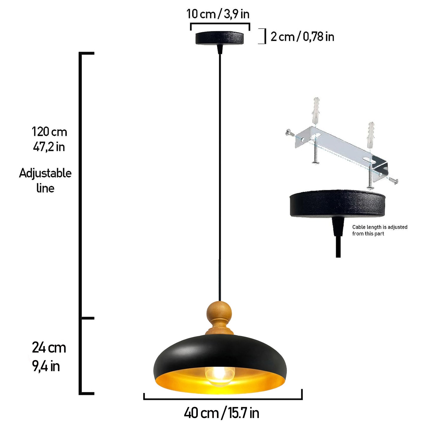 Lampe suspendue Bamyum moderne