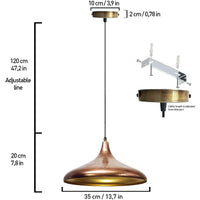 Table de salle à manger lampe suspendue peinte à la main scandinave