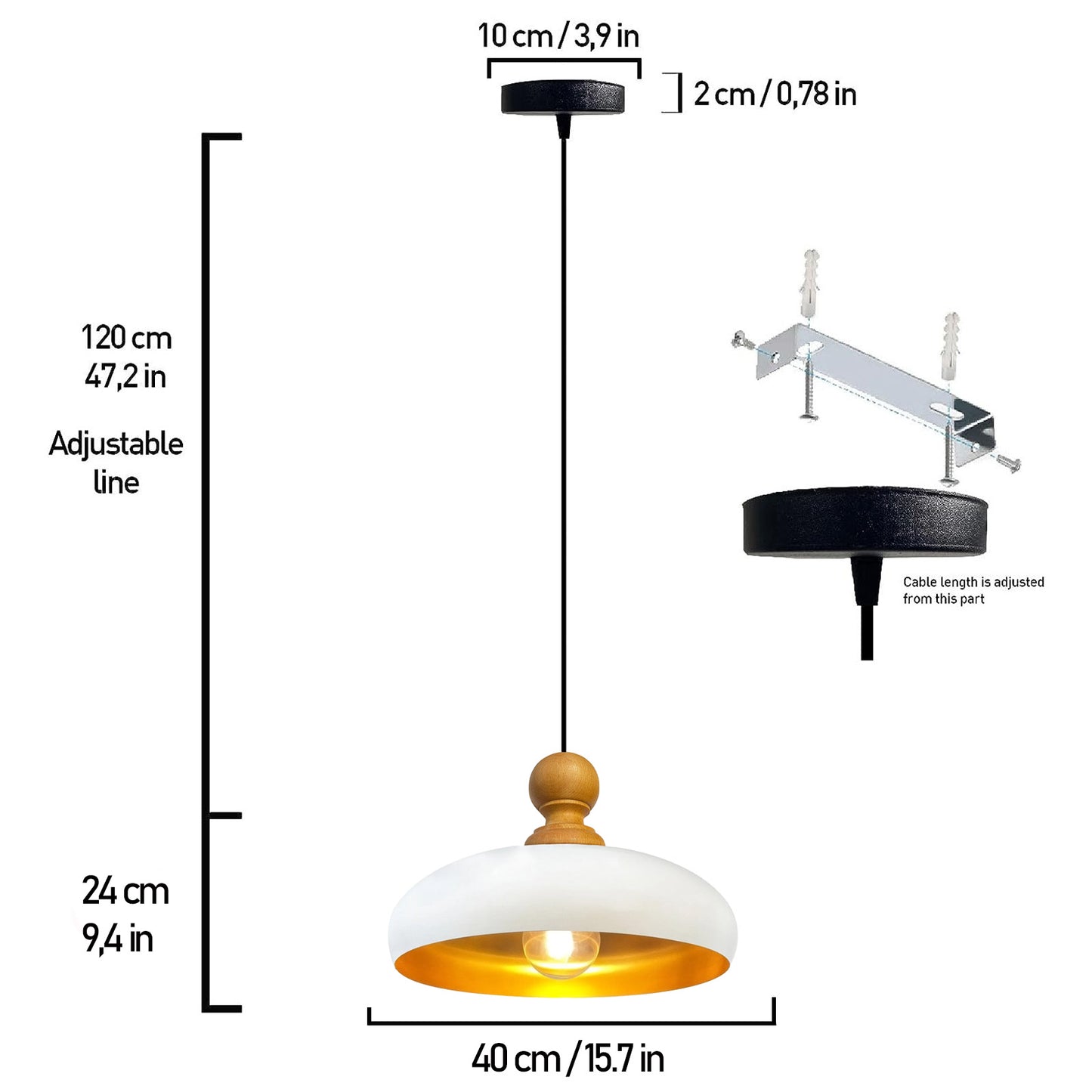 Lampe suspendue Bamyum moderne