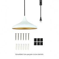 Bamyum Champion Metall mit 450 cm Kabel Schalter EU Stecker, Hängelampe