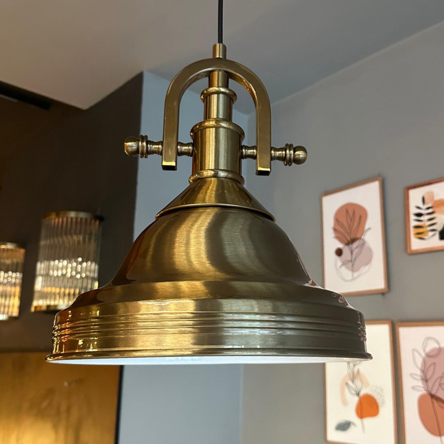 Pendelleuchte Asletl Hängelampe Industrial aus Metall Ø40 cm, Pendelleuchte Esstisch