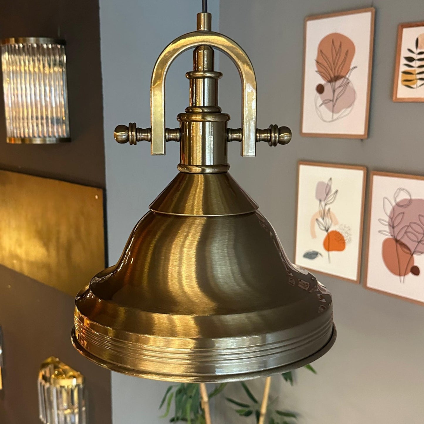 Pendelleuchte Asletl Hängelampe Industrial aus Metall Ø40 cm, Pendelleuchte Esstisch