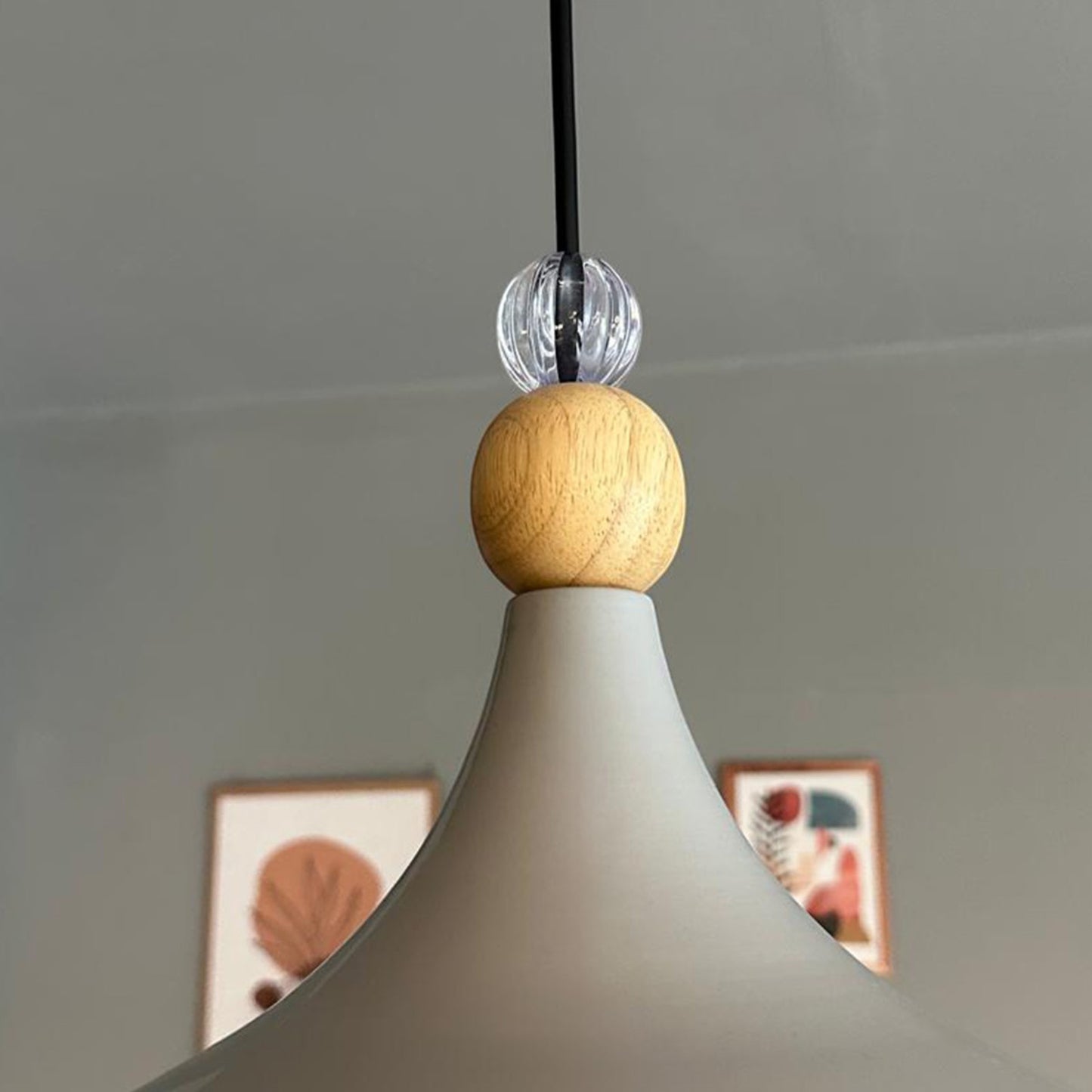 Pendelleuchte Champion Holz Metall, Modern Hängelampe