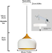 Lampe en métal couleur bois