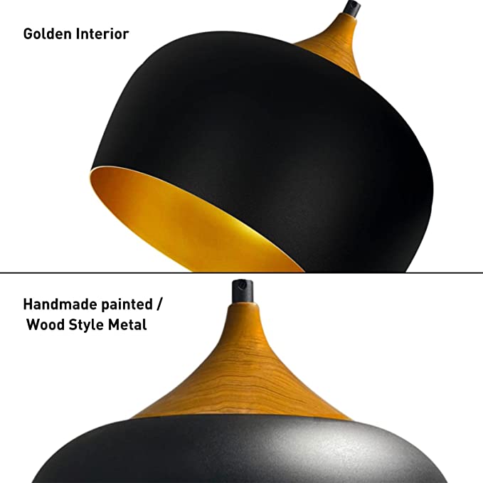 Lampe en métal couleur bois